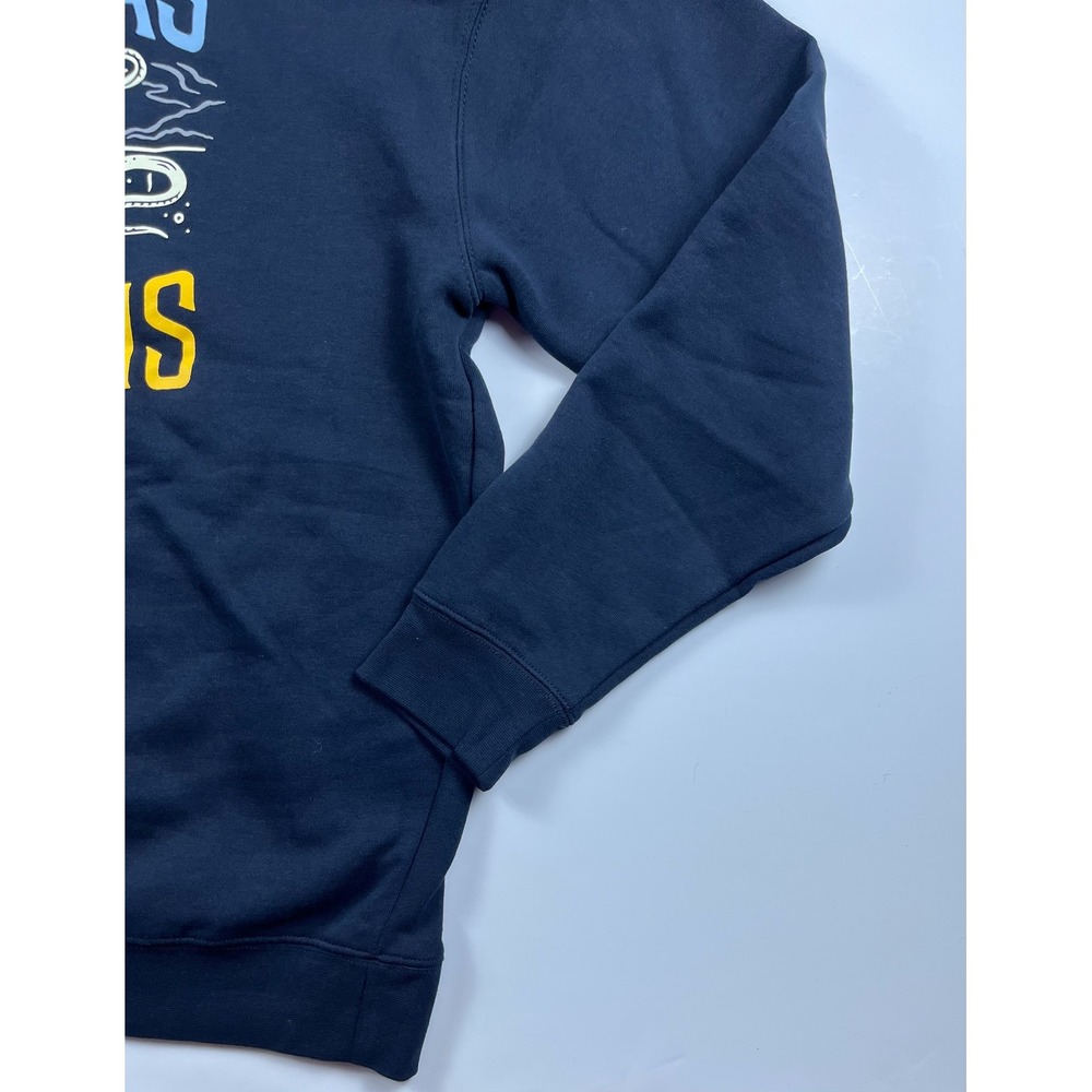 Dark Seas Grundens Great Depths Coastal Fleece Hoodie Navy Blue Mens L NWT - Picture 11 of 15